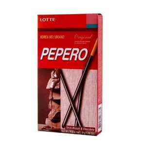 Šokoladu padengtos biskvitinės lazdelės – „Pepero Original“