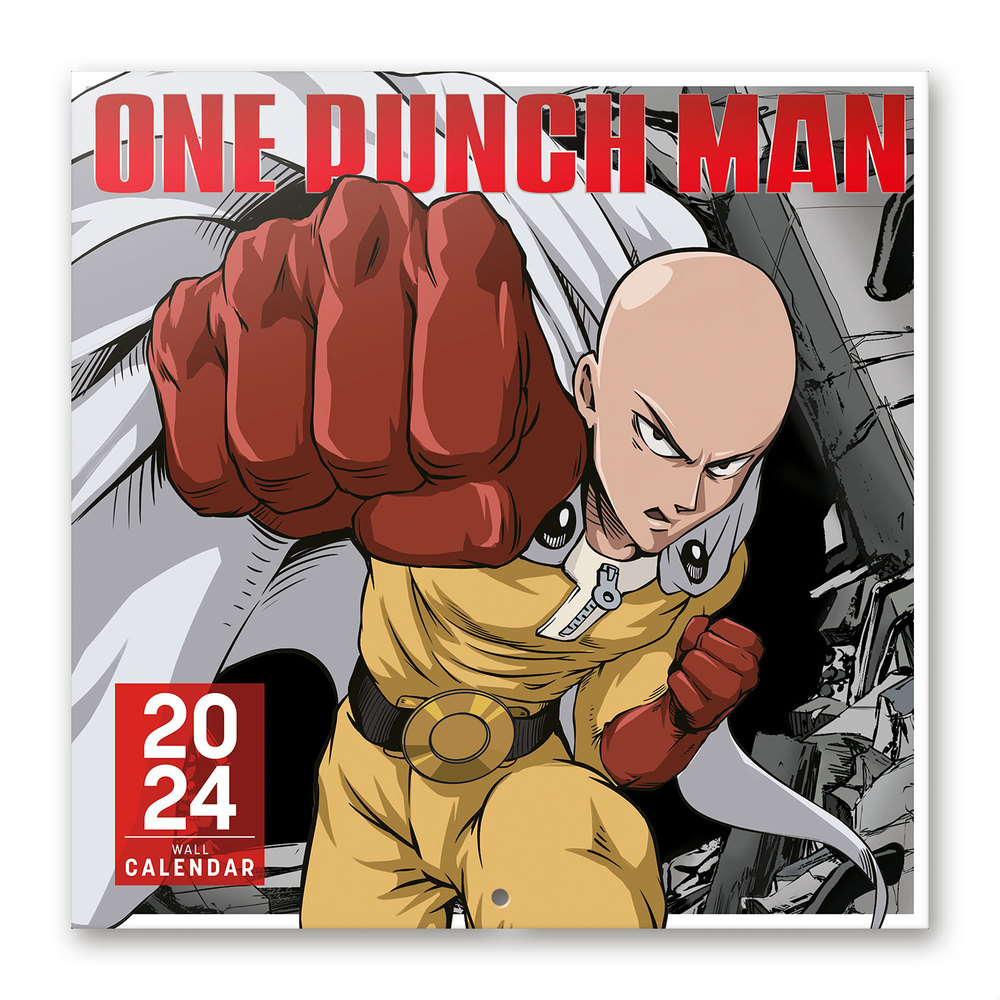 ONE PUNCH MAN 2024 metų sieninis kalendorius